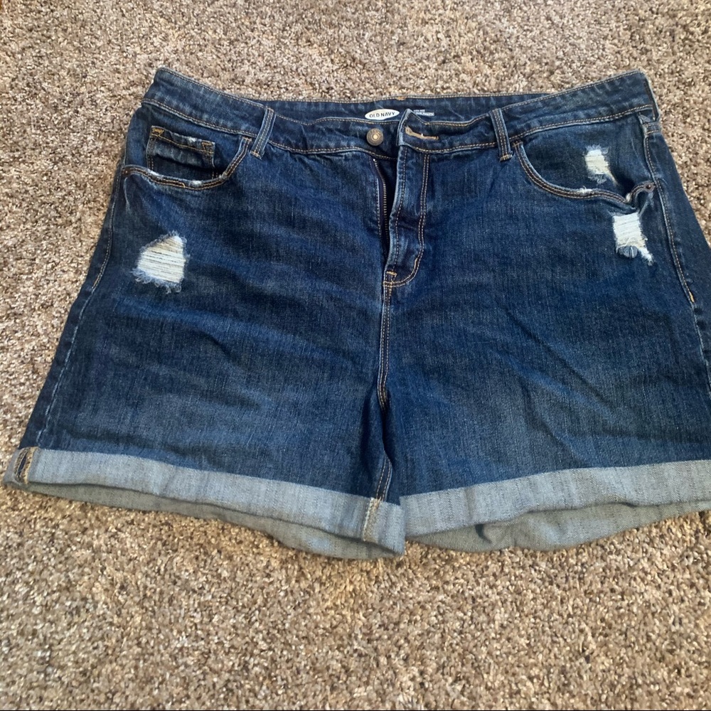 Medium Wash - Cuffed - Old Navy Jean Shorts
